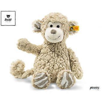 Offizielles Steiff Bingo Monkey Plüschtier mit Ohrmarke, Beige, Plüsch 060274