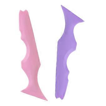 2 plantillas de silicona reutilizables para maquillaje, ideales para una aplicación precisa de delineador de ojos y lápiz labial.