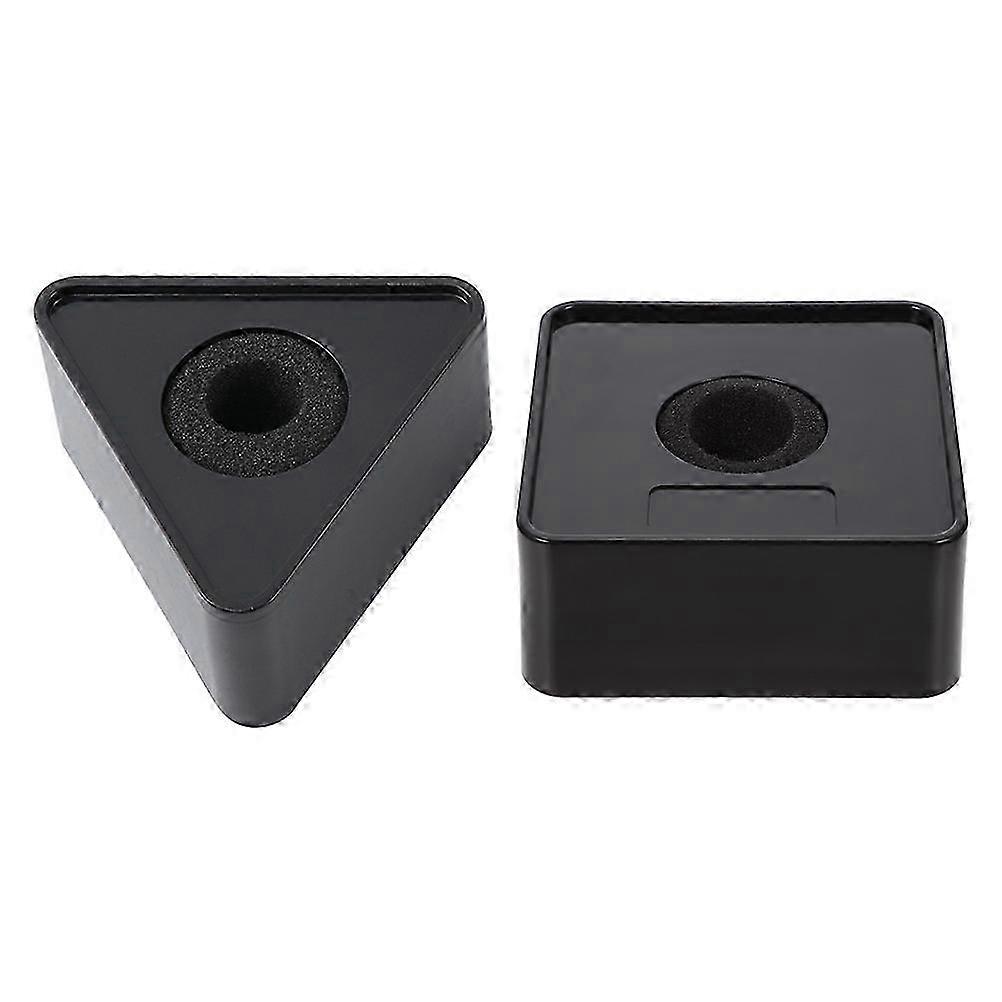 2pcs Portable Triangle Square Cube Interview Mic Logo Mic Flag Station Logos