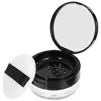 Løs pudderæske Bærbar makeuppudderbeholder med spejl 2 stk.
