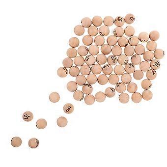 Juego de bolas de bingo de madera de 75 piezas - Bolas numeradas de madera para rifas, fiestas, reuniones familiares, accesorios de juego