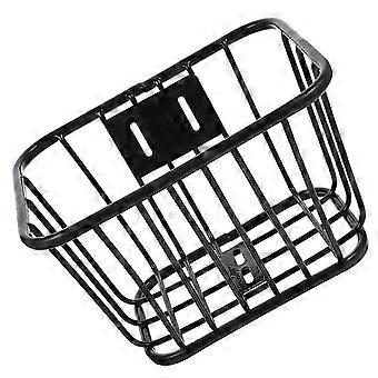 Black Iron Bike Basket for Kids with Smooth Surface and Durable Design Perfect for Bike Use 1 Piece