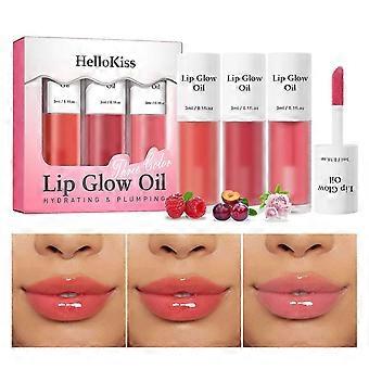 Hydrating Lip Glow Oil, Moisturizing Lip Plumper Gloss, Transparent Plumping Lip Gloss, Lip Oil, Lip Balm for Dry Lips & Lip Care, Non-stick