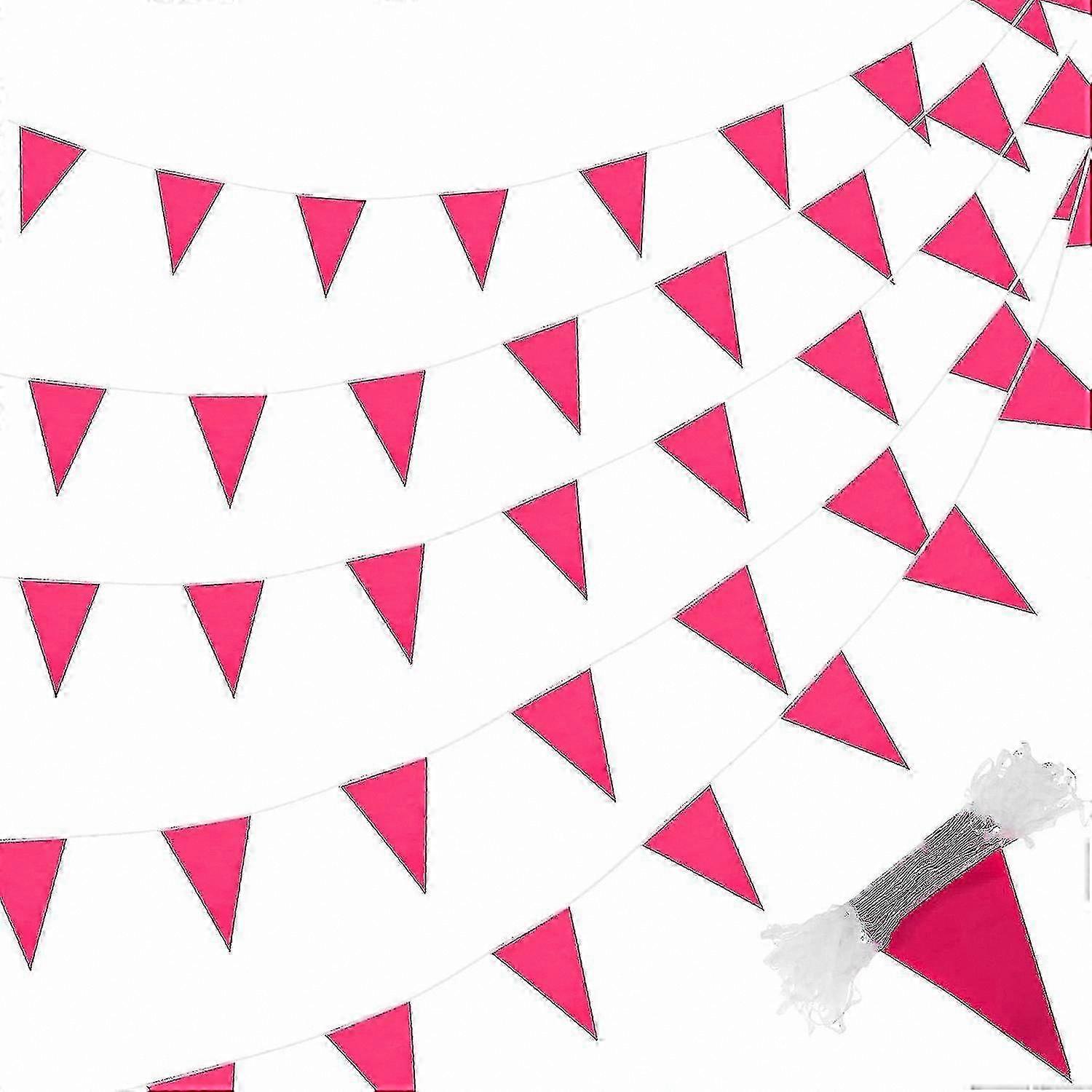 200FT Triangle Pennant Banner String compatible with DIY Hanging Decorations Flags