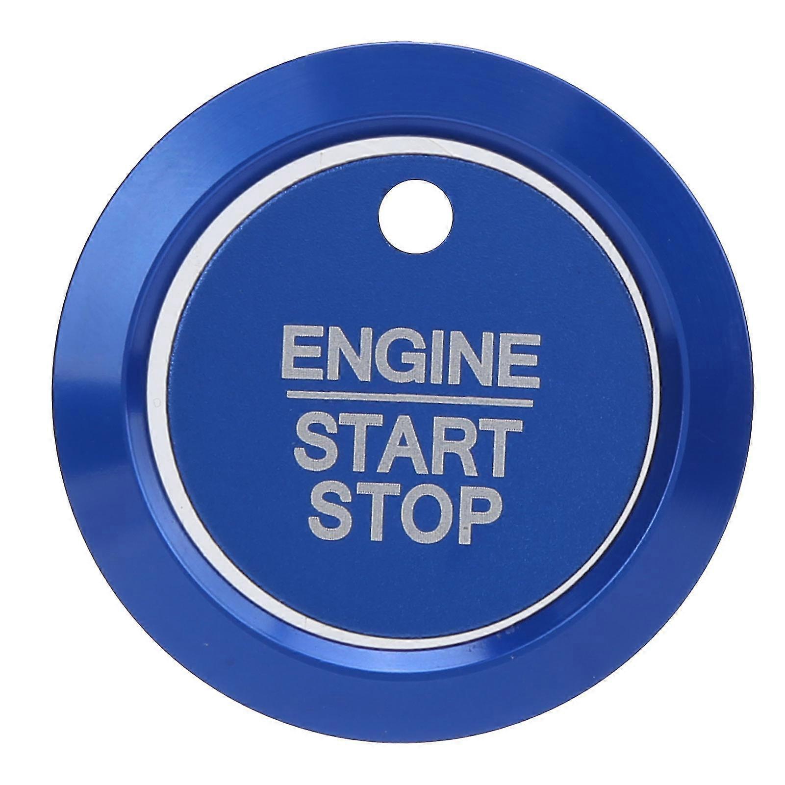 Engine Ignition Start Stop Button Cover Ring Blue Replacement for Ford F-150 2016-2019