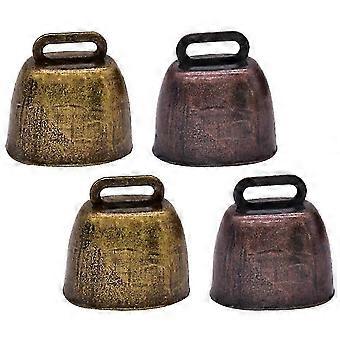 Daily Use Clear Sound Iron Cowbells 4Pcs Animal Cow Noise Maker Pet Accessories Metal