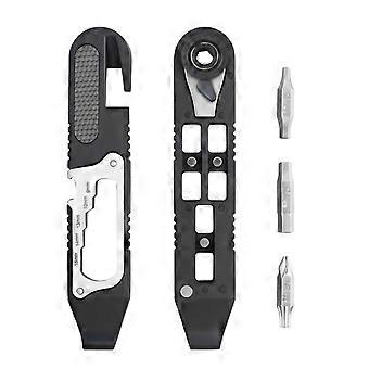 Bike Repair Hand Tool with Reversible Driver, Spanner Openings and Tire-Pry Form, Space-Saving 7-in-1 Design for Daily Cycling and Recreation