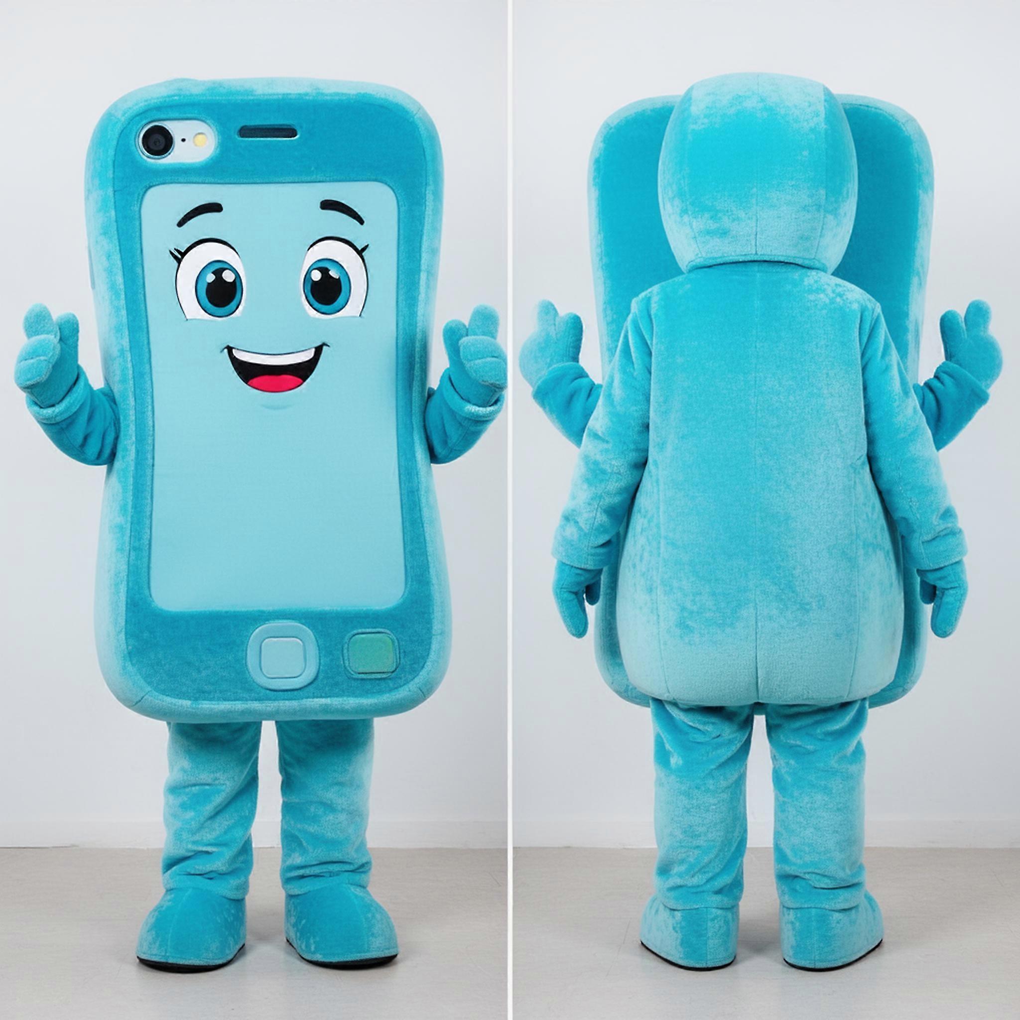 MASTICOT Cyan Velvety Cartoon Mascot