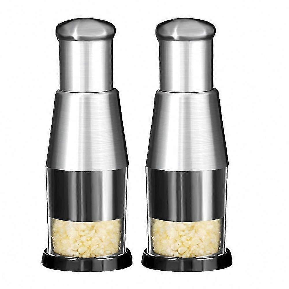 2-Pack Mini Manual Press Garlic Chopper