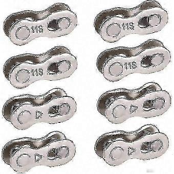 8 Pairs Stainless Steel Bike Chain Missing Link Connector, Reusable Quick Link for 11-Speed Chain, Silver
