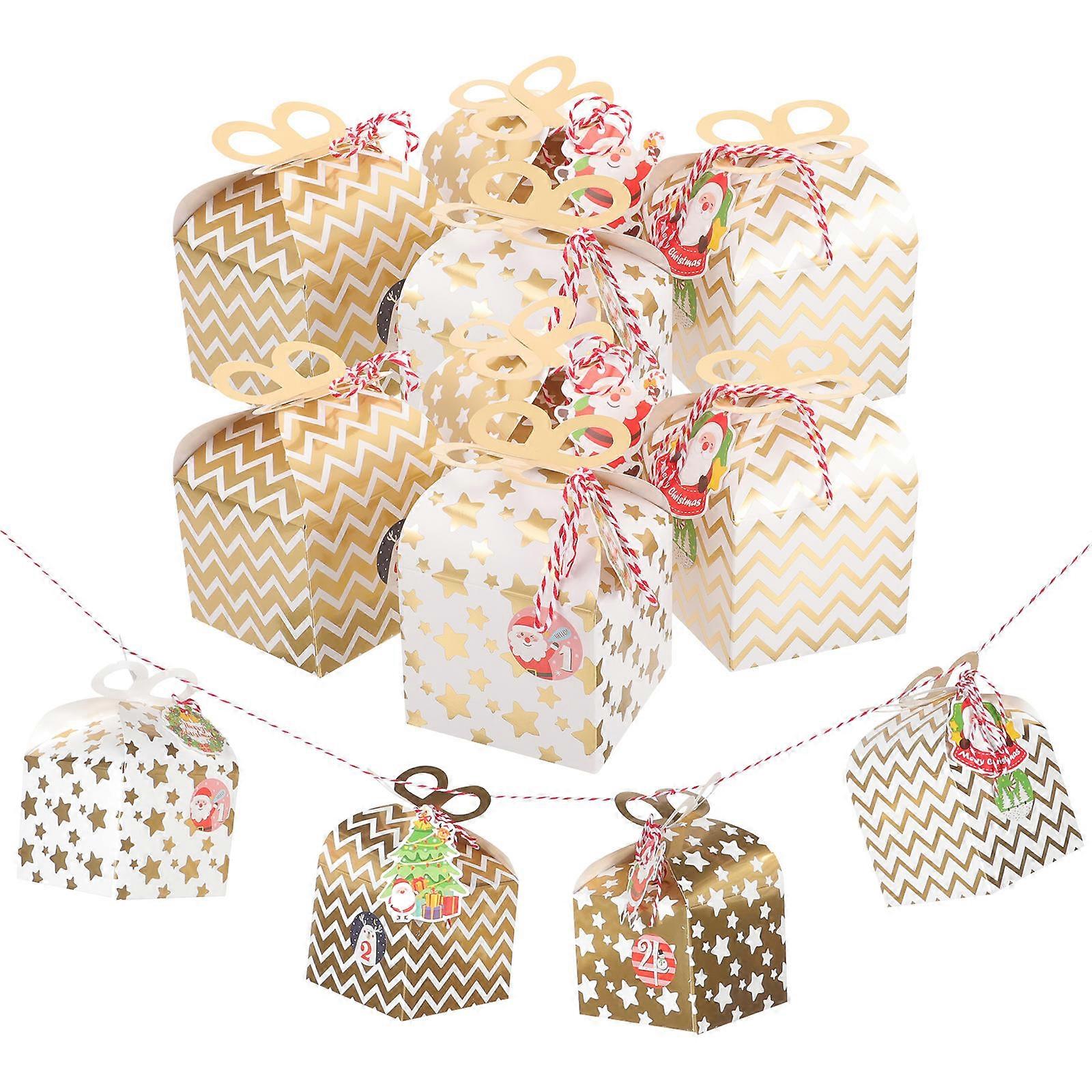 Assorted Color Christmas Candy Boxes Paper Boxes for Storage 48Pcs