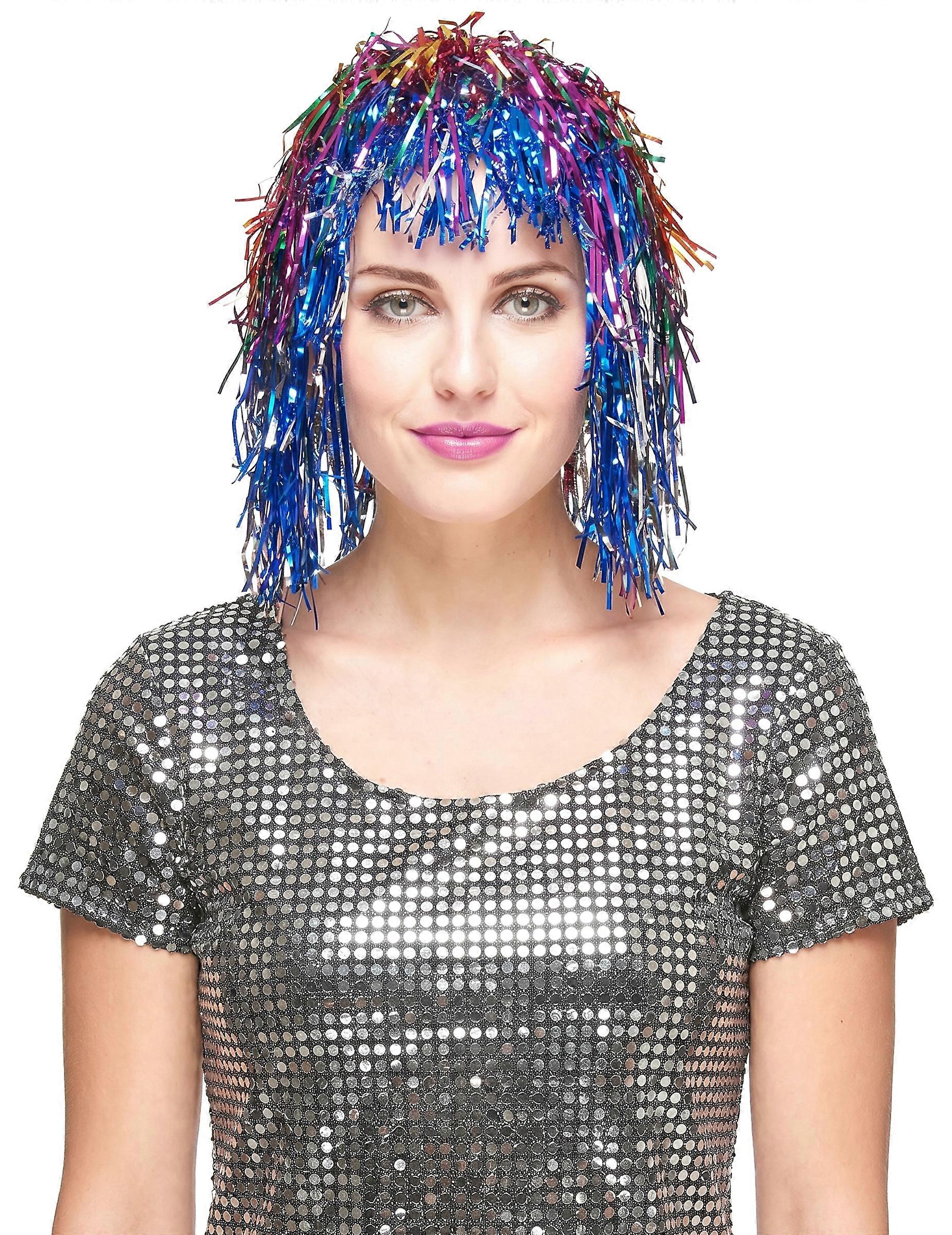 Adult Metallic Multicolor Wig