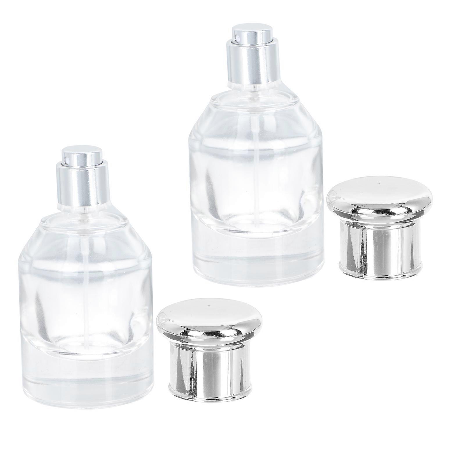 Silver Glass Perfume Spray Bottle for Package 2Pcs Durable