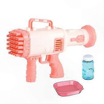 Pistola de burbujas con luz pastel para niños con iluminación colorida y burbujas grandes. Juguete divertido.