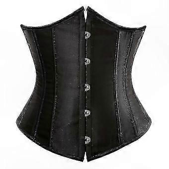 Gothic Style Underbust Corset with Waist Cincher for Body Shaping Plus Size Lingerie S-3XL