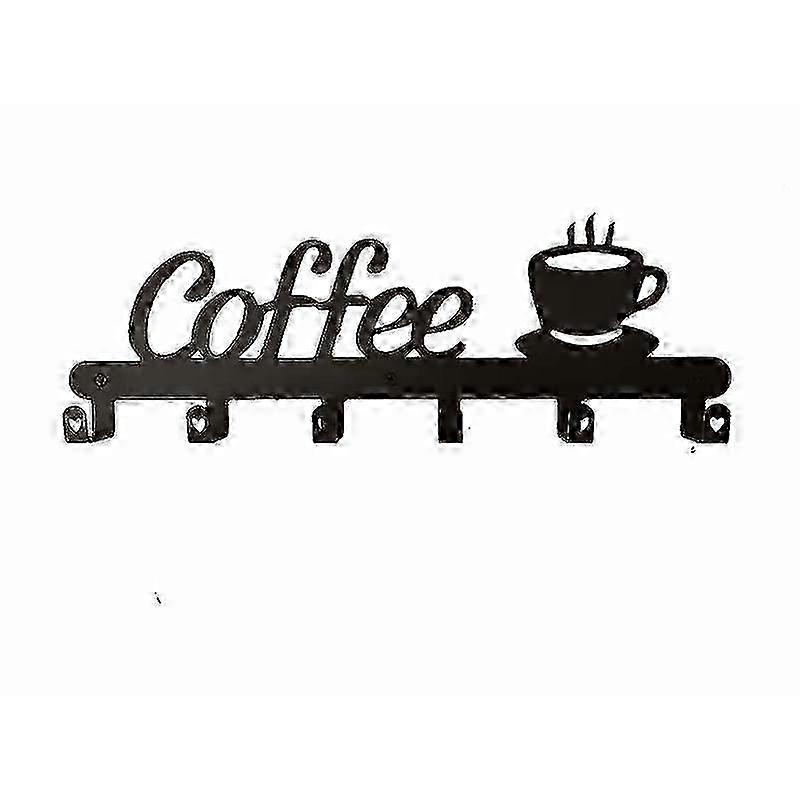 COFFEE Cutout Wall Mug Rack