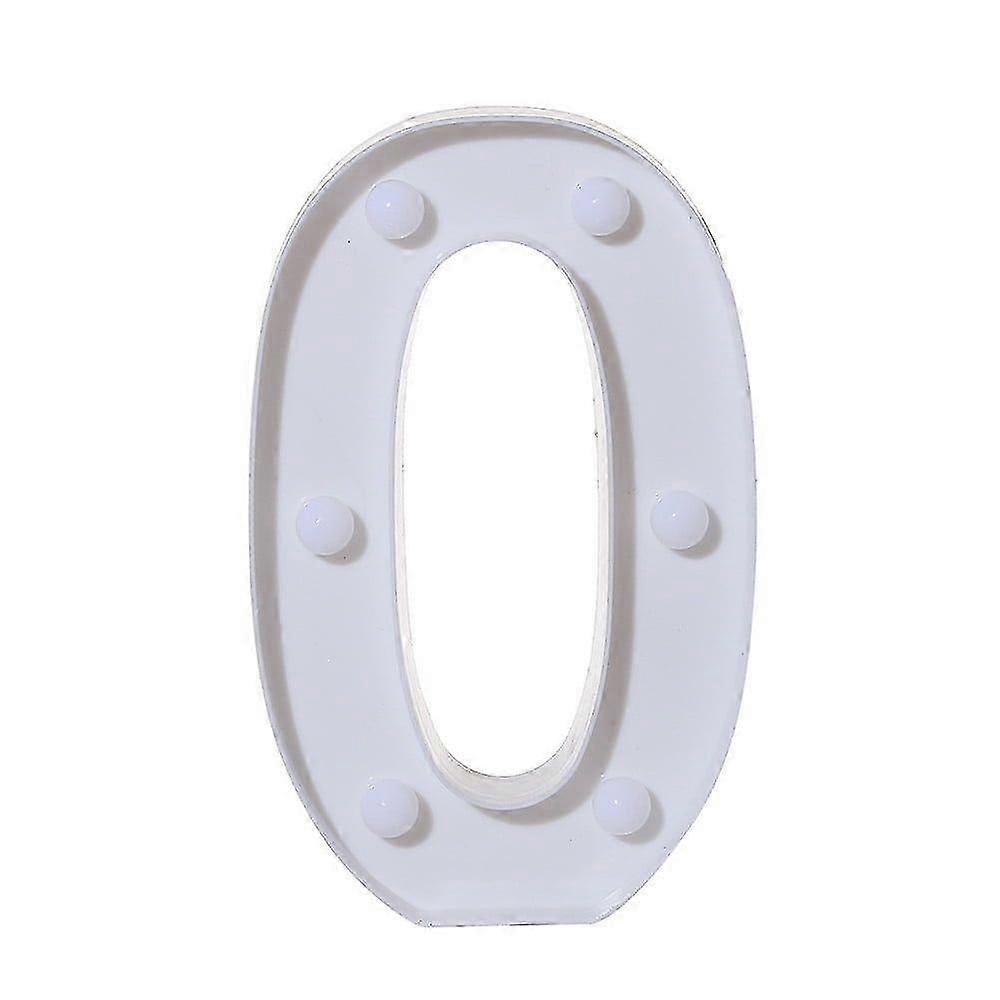 White Digital Alphabet LED Light