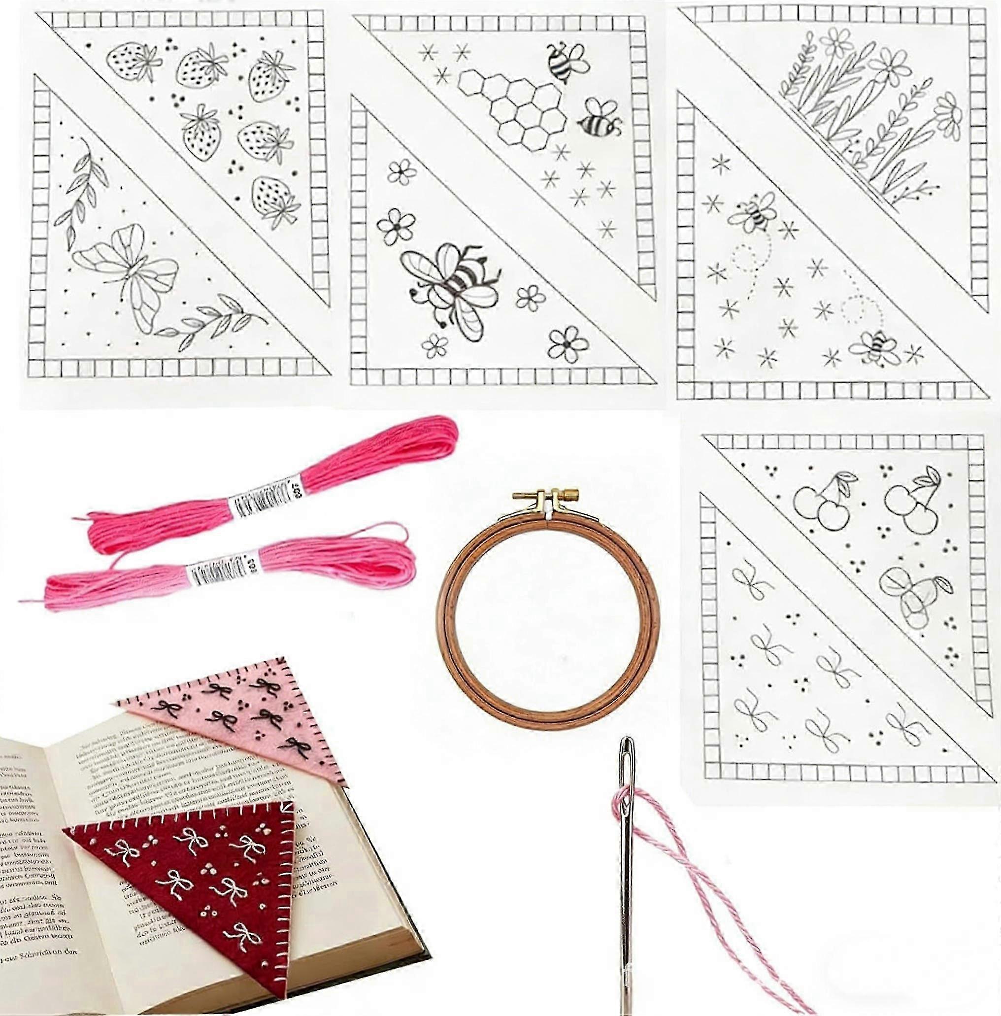 Summer Themed Corner Bookmark Embroidery Kit