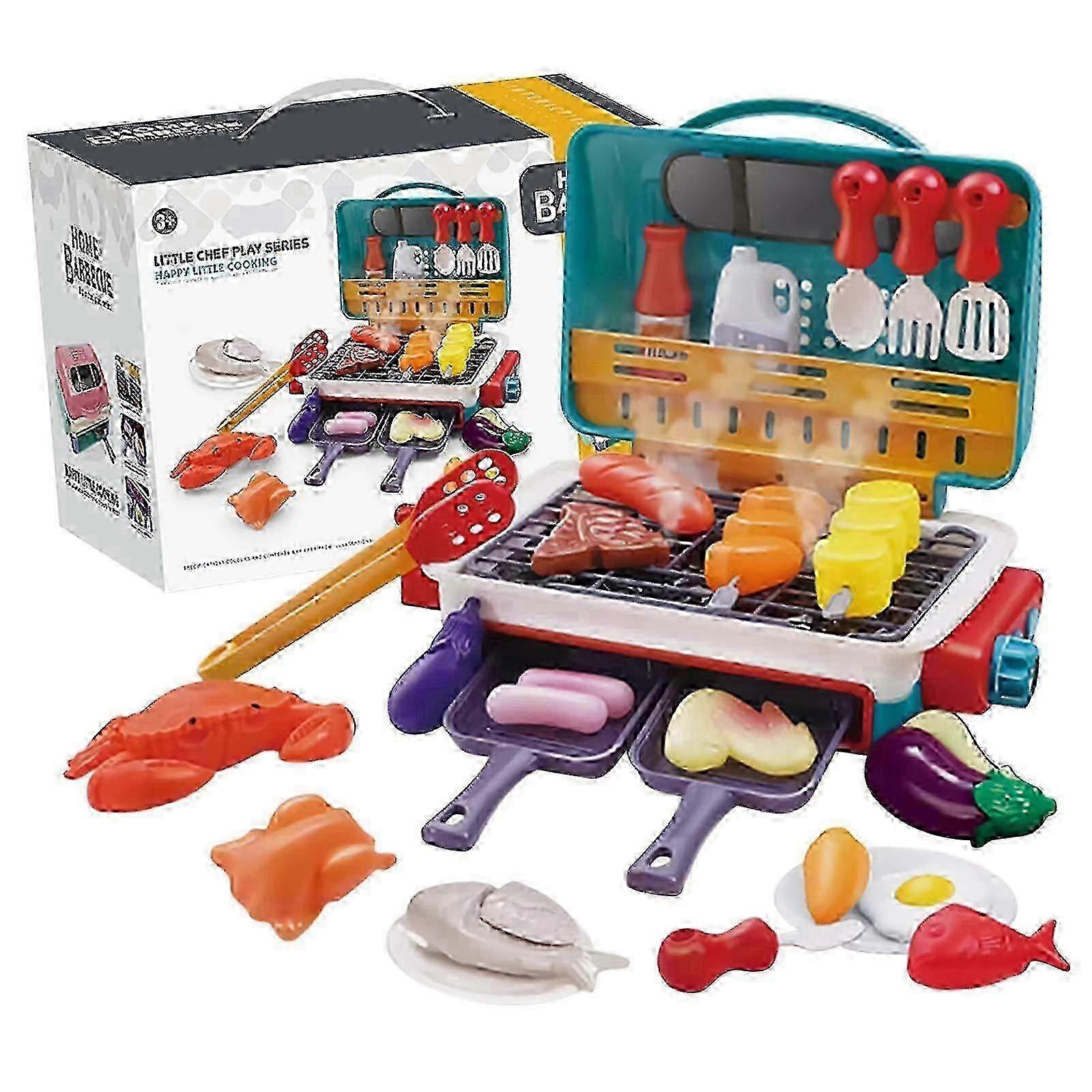 Interactive Barbecue Toy With Spray Light Sound