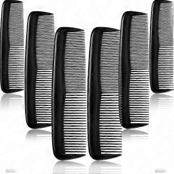 12pc Flexible Black Hair Comb Pocket Size
