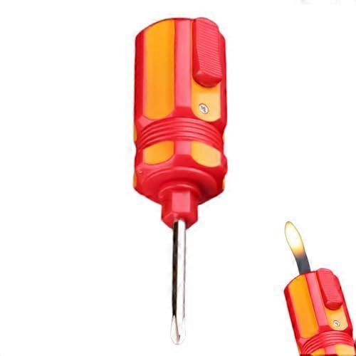 Refillable Butane Torch Lighter with Adjustable Flame, Unique Tool Shape Gift for Men BBQ Camping (#12)
