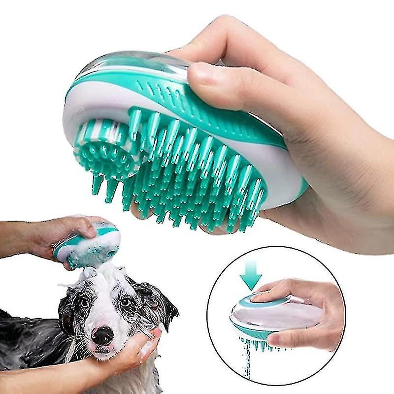 Pet Bath Grooming Brush,dog Shower Brush With Shampoo Dispenser,suitable For Pet Washing Shampooing Massaging
