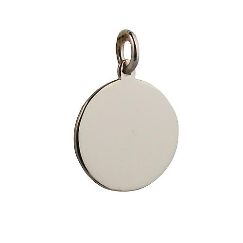 9ct Gold 17mm round plain Disc