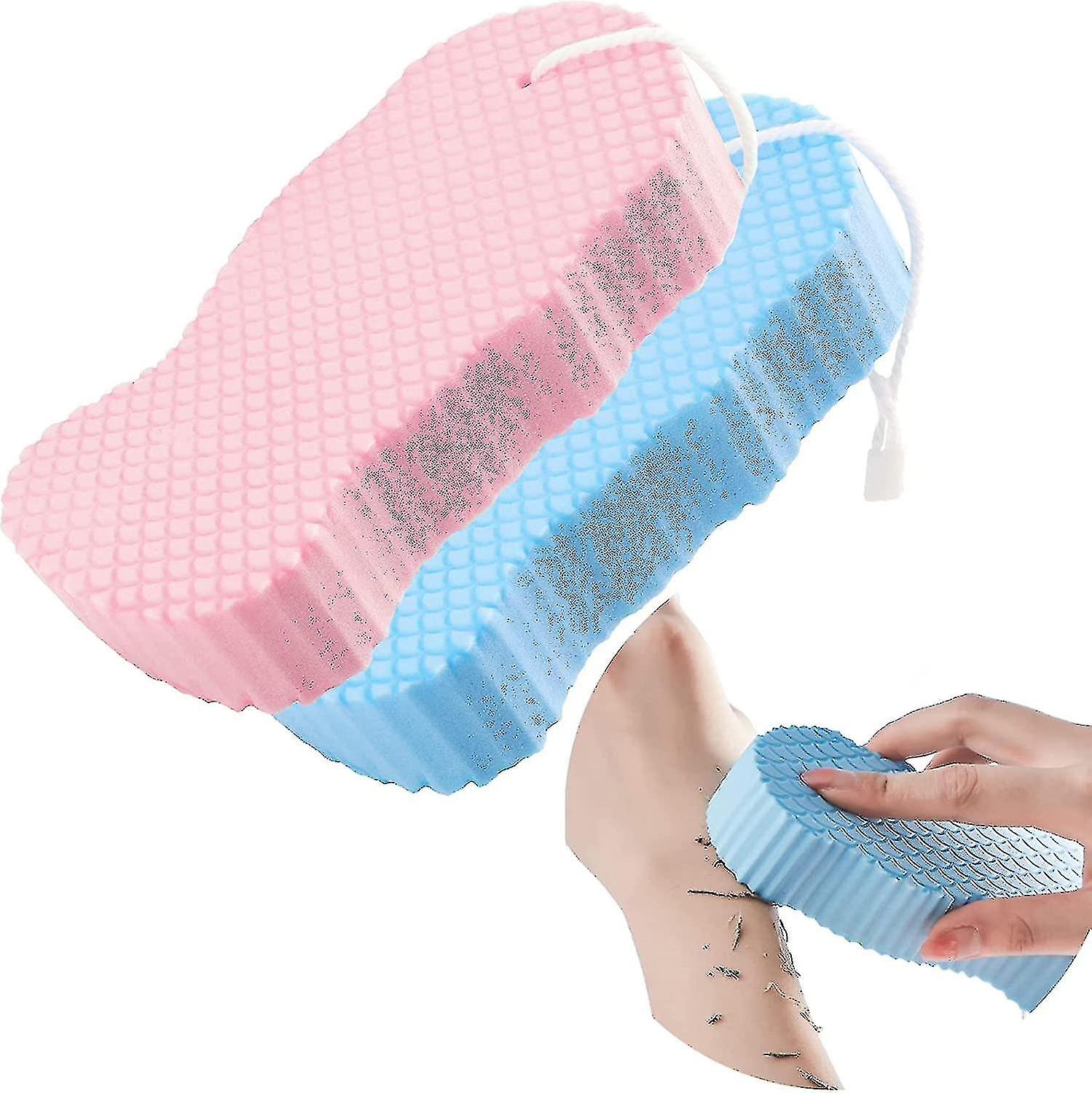 2pcs Bath Sponge, Super Soft Exfoliating Bath Sponge Dead Skin Remover