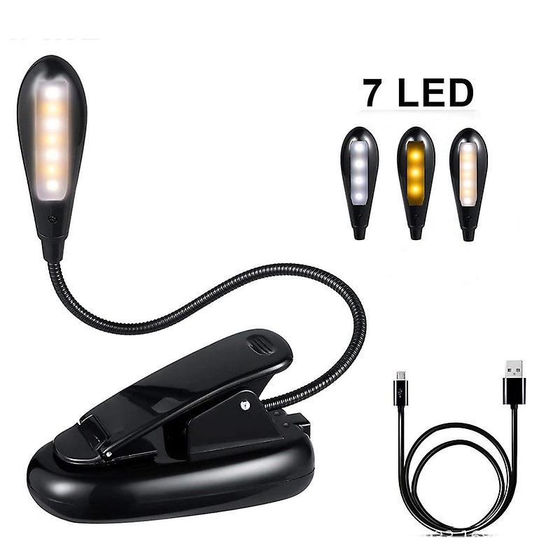 1pc Reading Light, Eye-Friendly, USB Rechargeable Clip-on Light, Lightweight & Portable