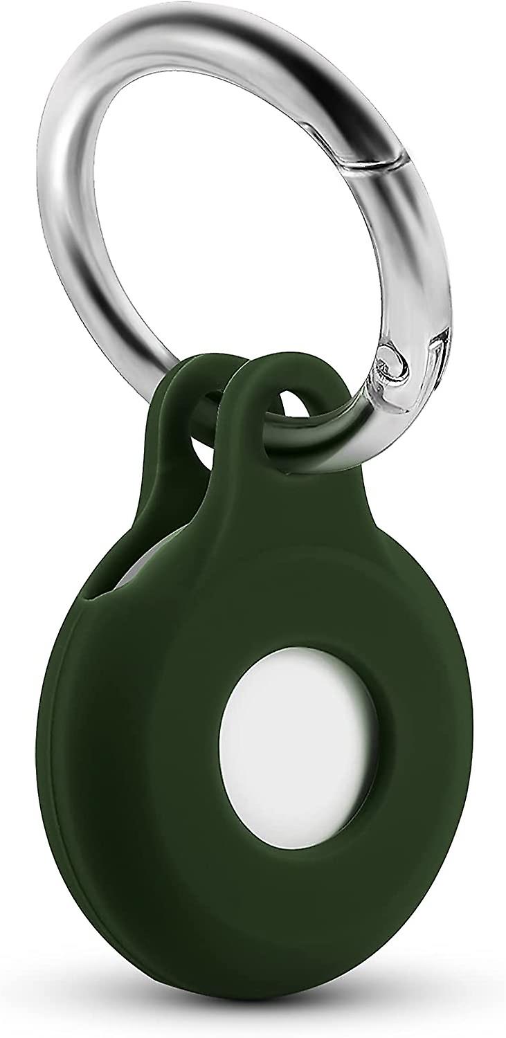 AirTag Case Compatible with Apple AirTag Case for AirTag Keychain,Pet AirTag Collar-Dark Green Dark Green 1Pack