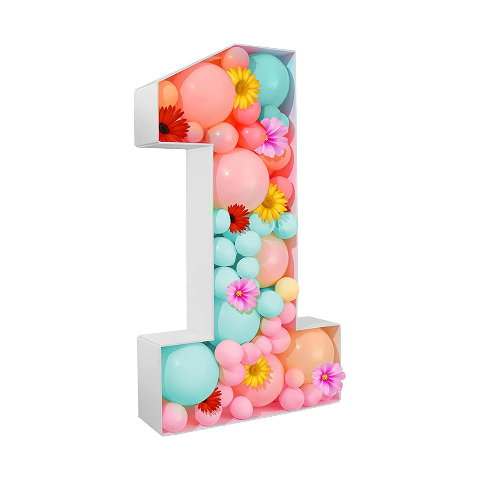 100% New,Giant Figure Filling Box And Birthday Balloon Number Frame For Party Decorations