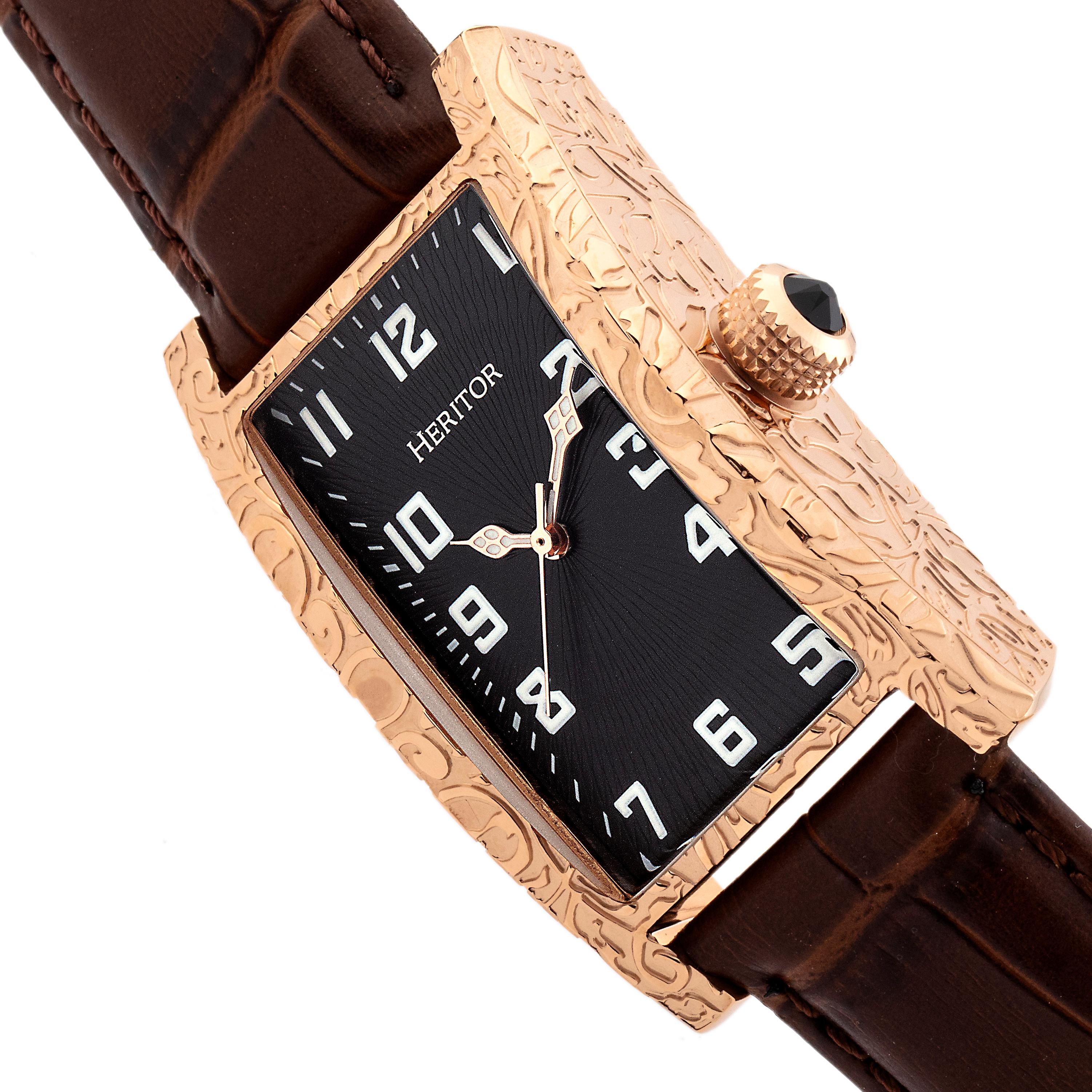 NWT Heritor Emmanuel Automatic Brown Dial Men\'s Watch Strap Heritor Automatic Men's Arthur Watch Heritor  main image 3