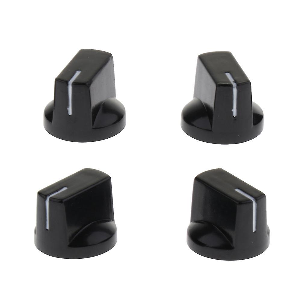 4pcs Guitar Amp Effect Pedal Knobs Pointer Knob for Guitar Accessories Black