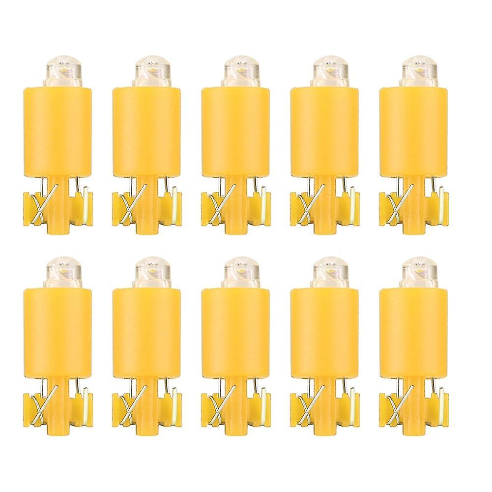10PCS Arcade Video Game Button Switch Button LED Light Lamp Accessories(Yellow)