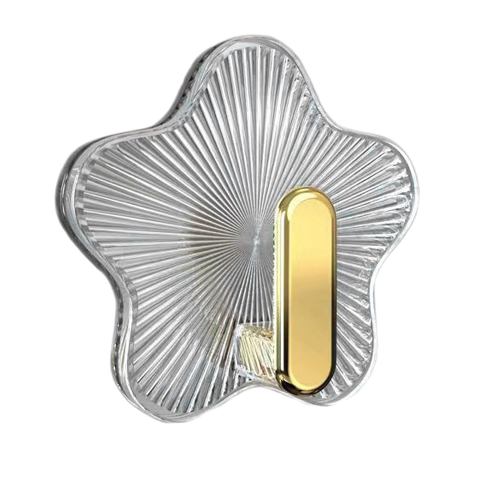 Acrylic Star Shaped Wall Self Adhesive Hooks Multi-Purpose Durable Wall Hook for Bathroom Kitchen