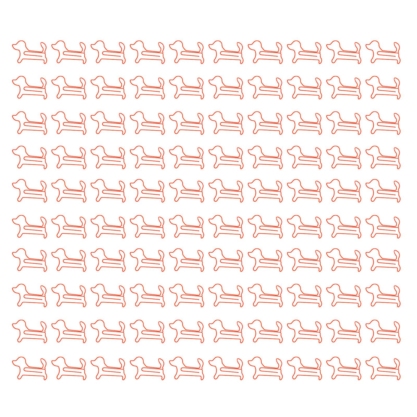 100PCS Red Dog Shape Paper Clips - Cute Cartoon Irregular Clips for Scrapbooking