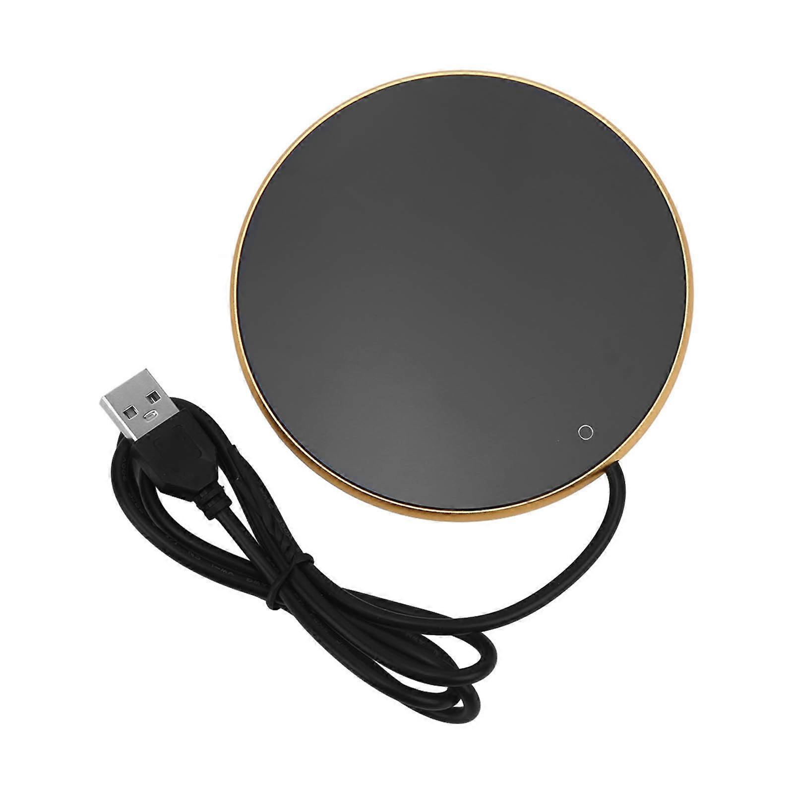 Coffee Mug Warmer: 55°C Constant Temperature, Smart USB Candle Warmer for Home Office, Gold