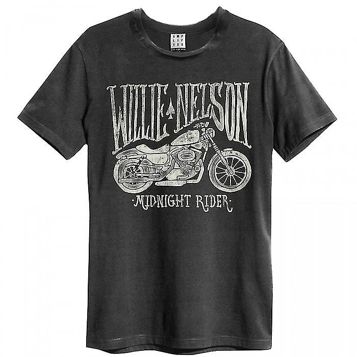 Amplified Mens Willie Nelson Midnight Rider T-Shirt