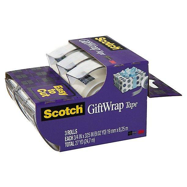 Scotch Gift Wrap Tape, 3/4 In. X 325 In., 3 Dispensers