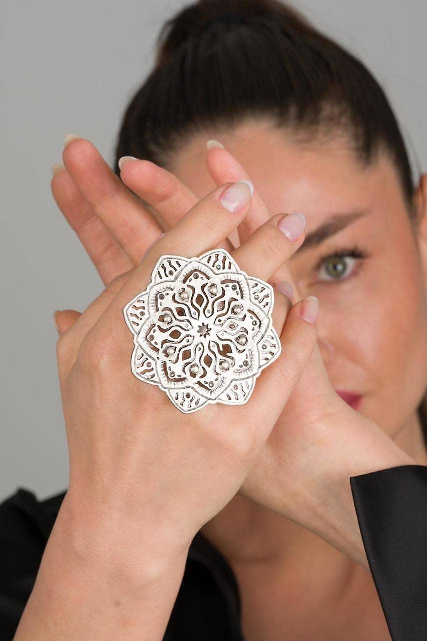 ZeyDor Inlaid Design Big Ring 10059