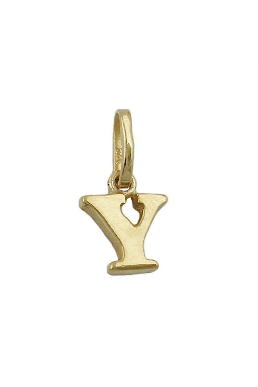 Pendant 8x6mm Initiale Y Shiny 9k Gold - Gl430874