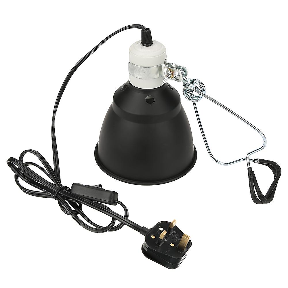 Reptile Turtle Heat UVA/UVB Bulb Lamp Light Holder for Chicken Brooder Basking(UK Plug 220V)