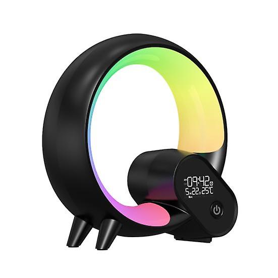 Alarm Clock with RGB Light Snooze Function Remote Control Plug-Play Bluetooth-compatible Wireless Speaker Digital Clock