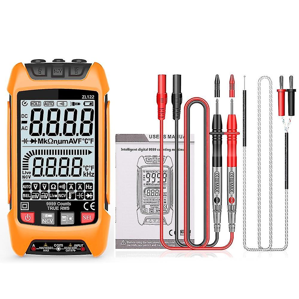 Digital Multimeter Lcd Backlight Display Handheld Multimeter Professional True Rms Voltage Resistanc
