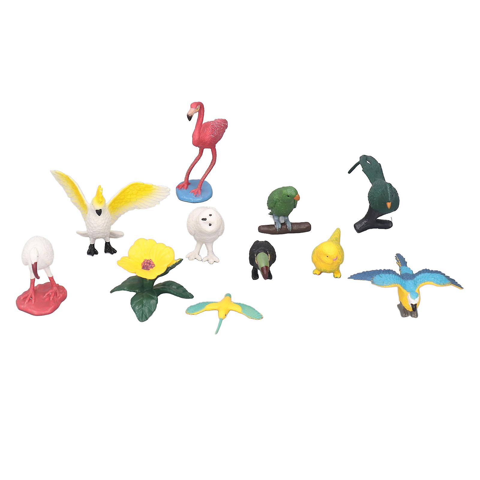 10 Pcs Mini Bird Figurines, Different Styles, Vivid Colors, Realistic Details, Miniatures for DIY Decoration