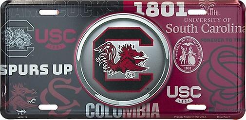 South Carolina Gamecocks NCAA Bullseye License Plate