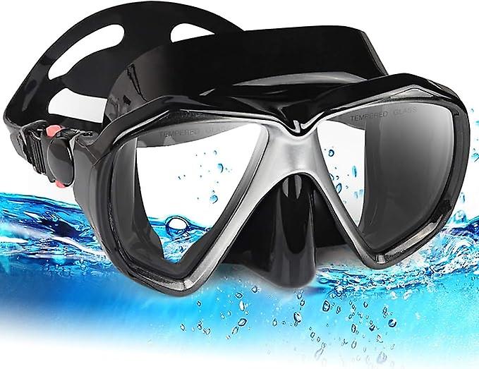 Diving Mask Panoramic HD Swim Mask, Anti-Fog Scuba Diving Goggles,Tempered Glass Dive Mask