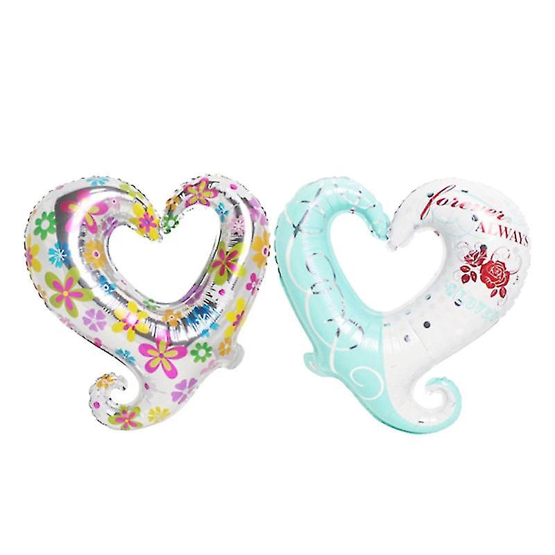 12pcs Hollow Heart Foil Balloon