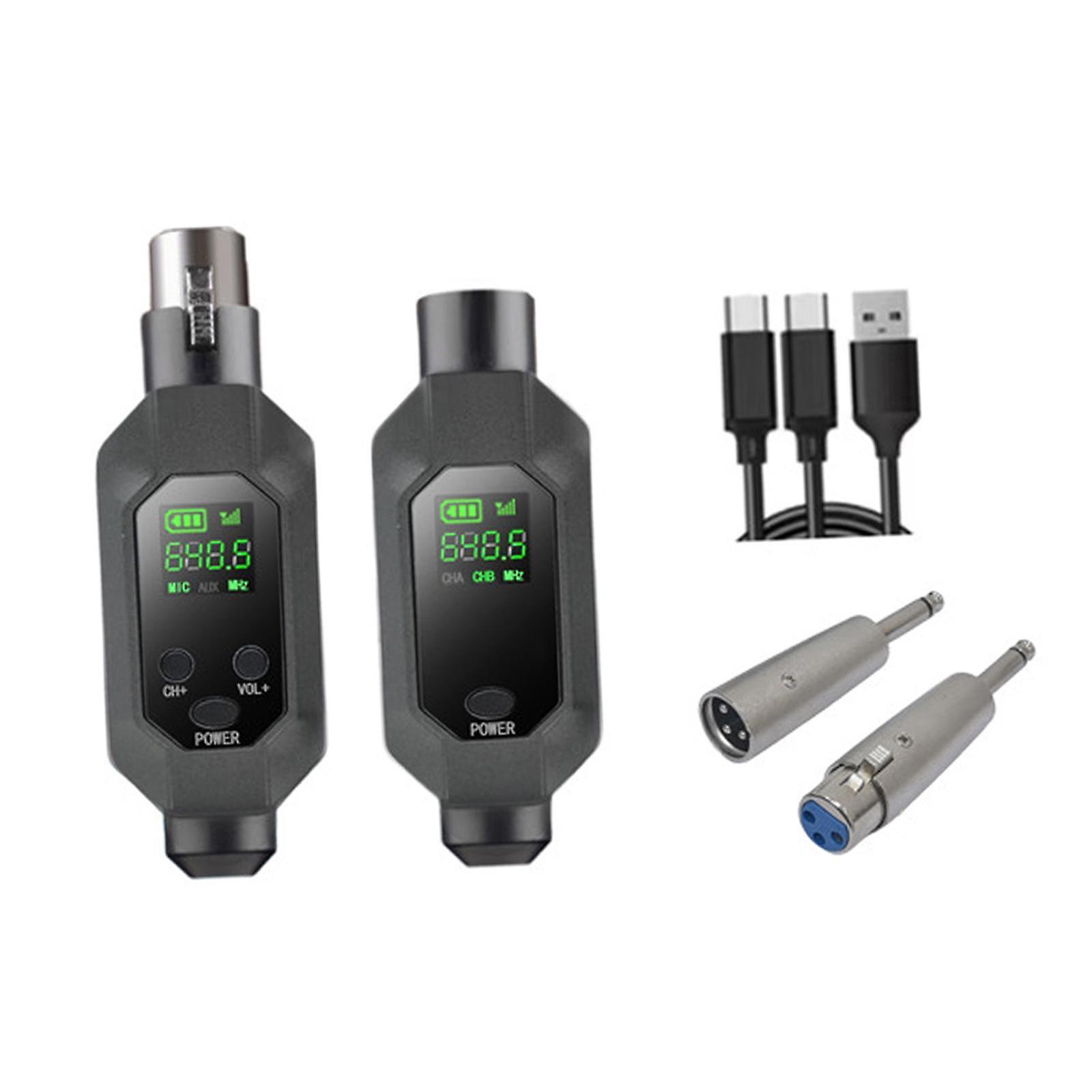 Microphone Transmitter Receiver System Microphone System for Trolley Speakers 2in1