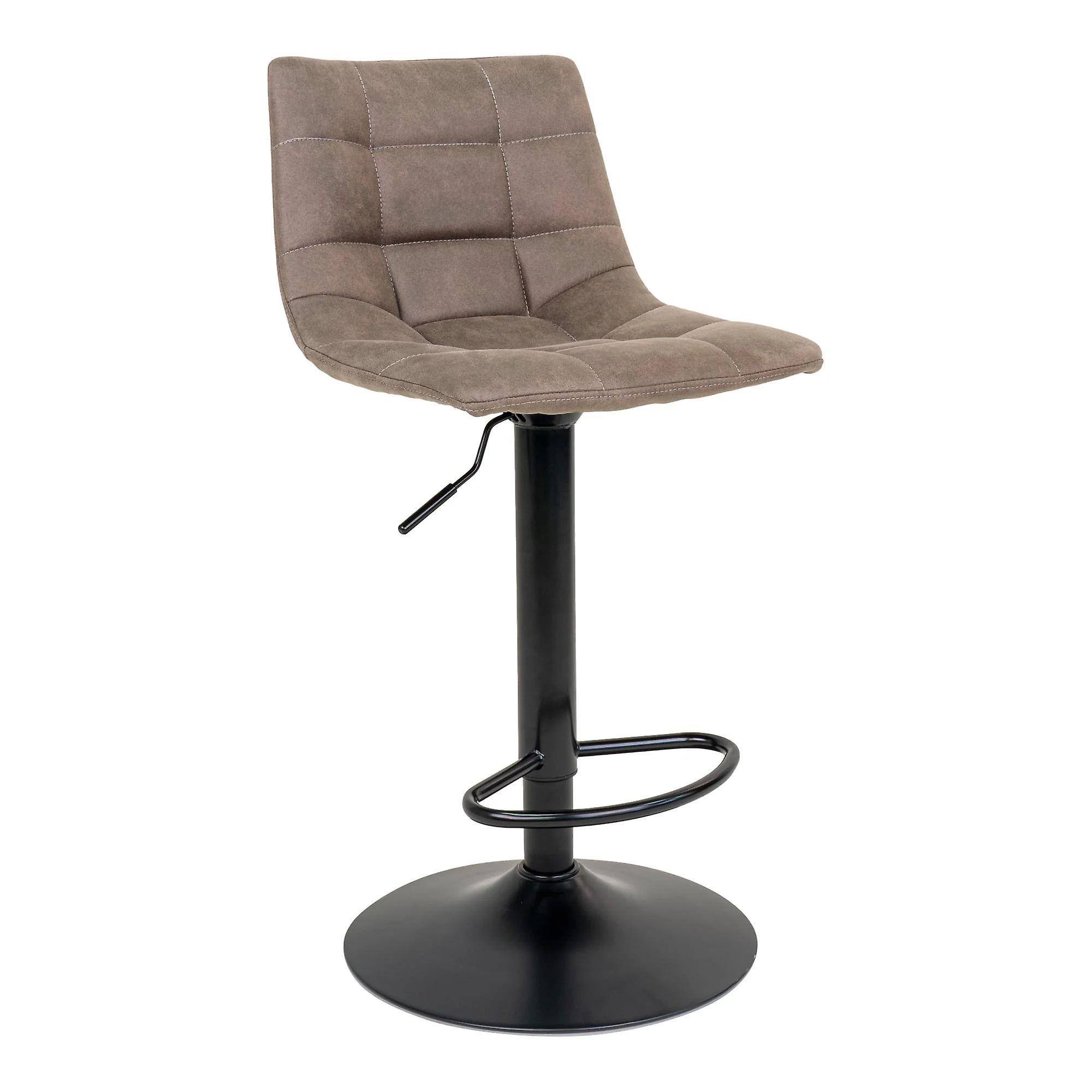Set of 2 Dining room Chairs with gray velvet armrests and black feet